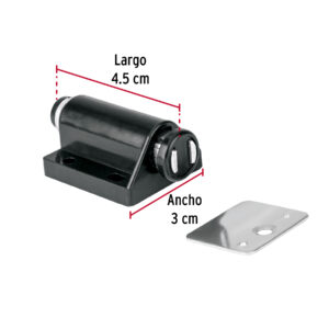 Piston Magntico para Puerta  Cajon, Negro. Hermex