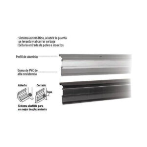 Guardapolvo Automático 100 Cm Aluminio, Hermex