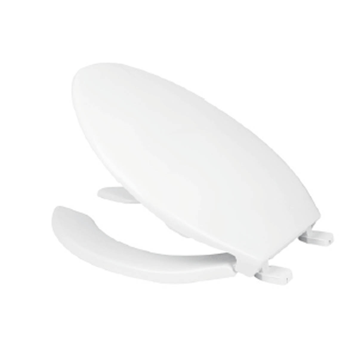 Asiento Alargado con Tapa para Wc, Abierto, Blanco, Foset