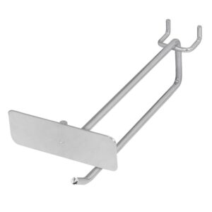 Gancho Recto 6" con Portaetiqueta para Perfocel y Ranurado