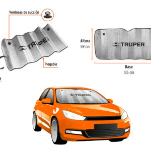 Parasol Plegable de 128 Cm para Auto, Truper