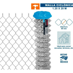 Rollo Malla Ciclnica Cal.12.5, 1x20m, Abertura 69MM 21KG