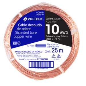 Cable Cobre Desnudo Cal - 1/0 Pulgadas