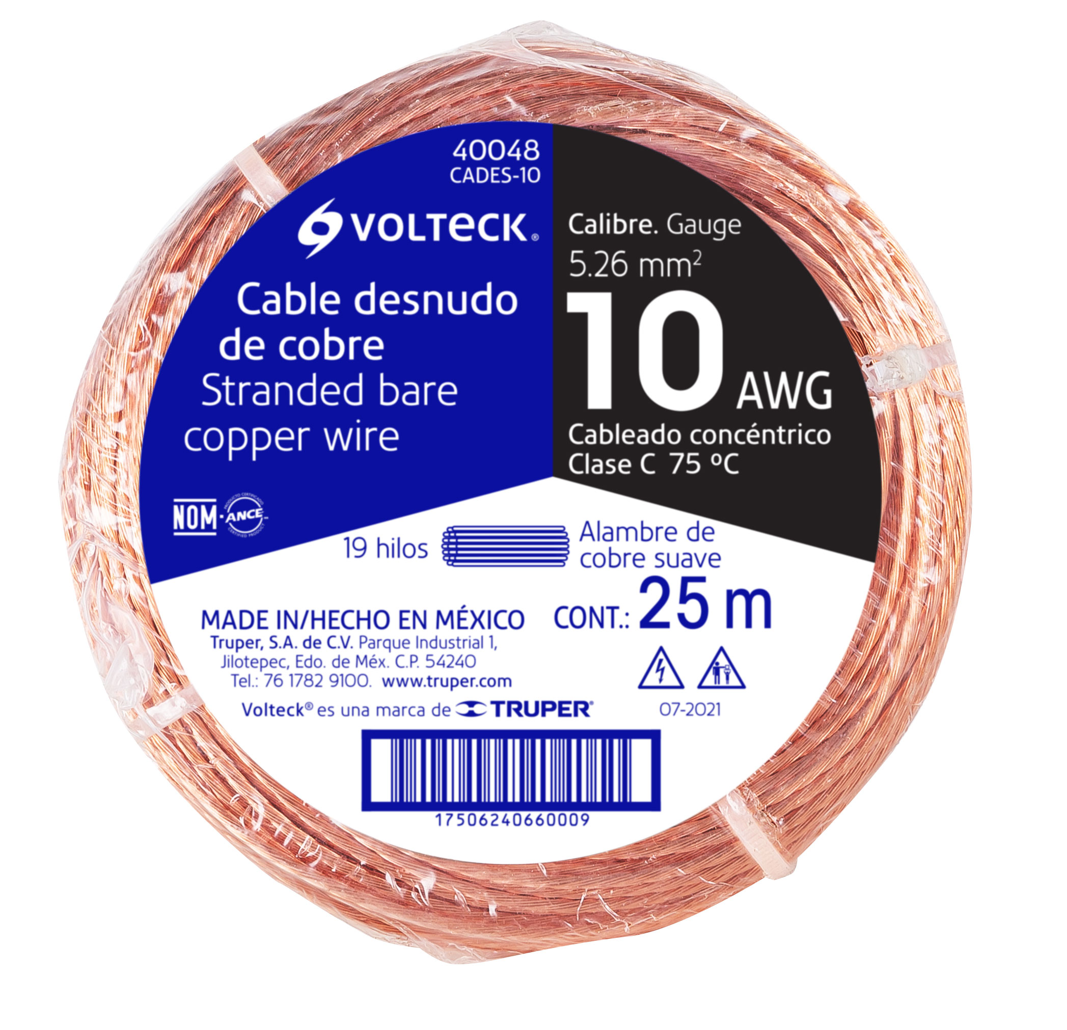 Cable Desnudo Calibre 10