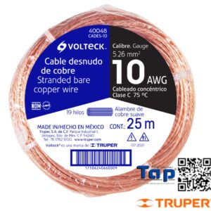 Cable Cobre Desnudo Cal - 3/0 Pulgadas