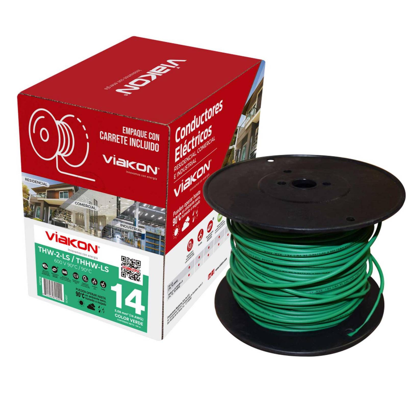 Cable Thw-ls Calibre 14 - Verde