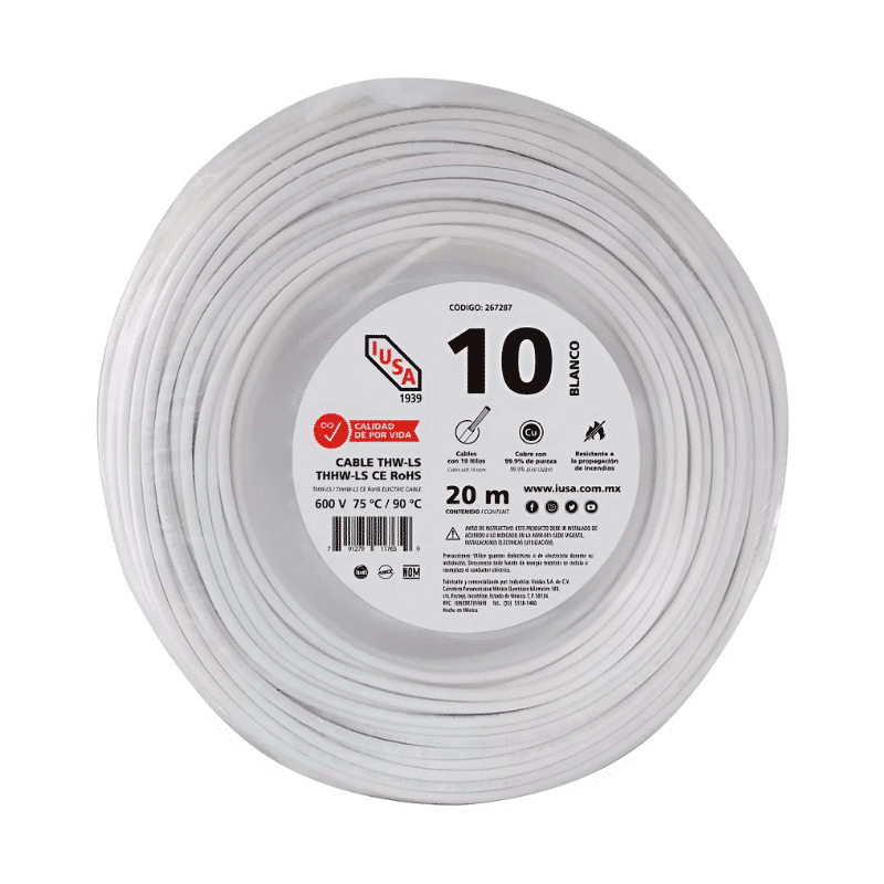 Cable Thw-ls Calibre 10 - Blanco
