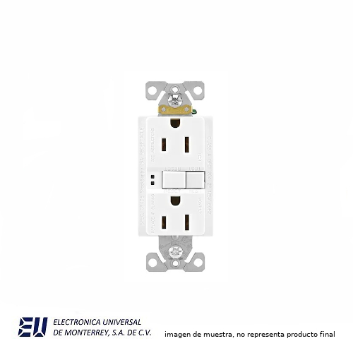 Contacto Duplex Gfi 2p, 3h, 15a, 125V Mgf15w