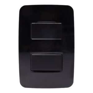 Apagador Sencillo Brushed Metal Negro