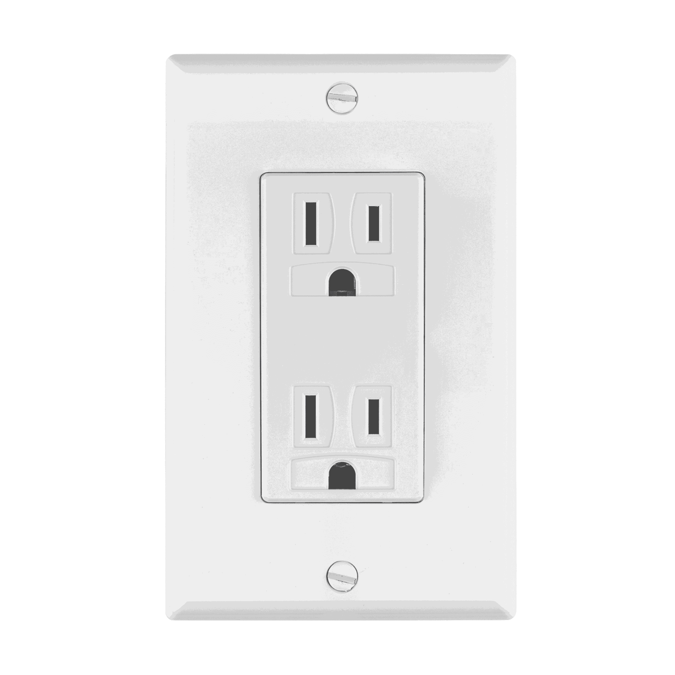 Contacto Doble Policarbonato Metal Blanco