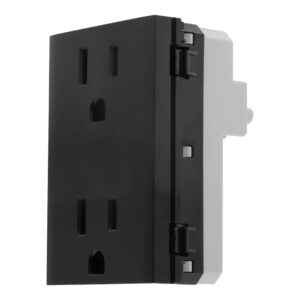 Contacto Doble Brushed Metal Negro