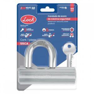 Candado de Acero Gancho Corto Lock 3 Niveles