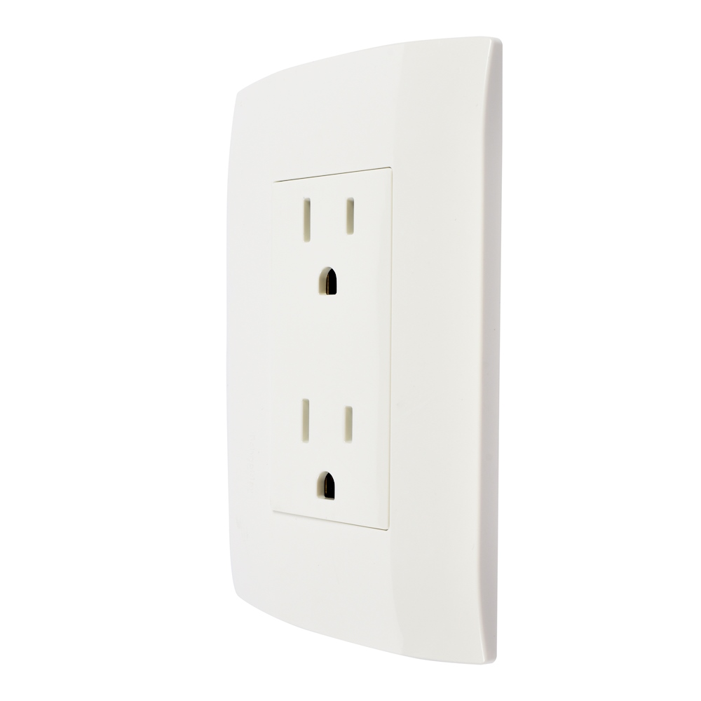Contacto Doble 2P 15A 125V 5325W - 3W - Blanco