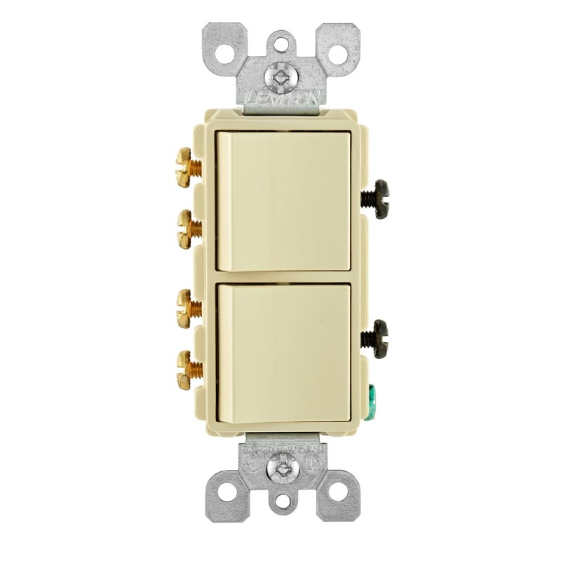 Apagador Decora Doble 15a, 120/277v 5634W