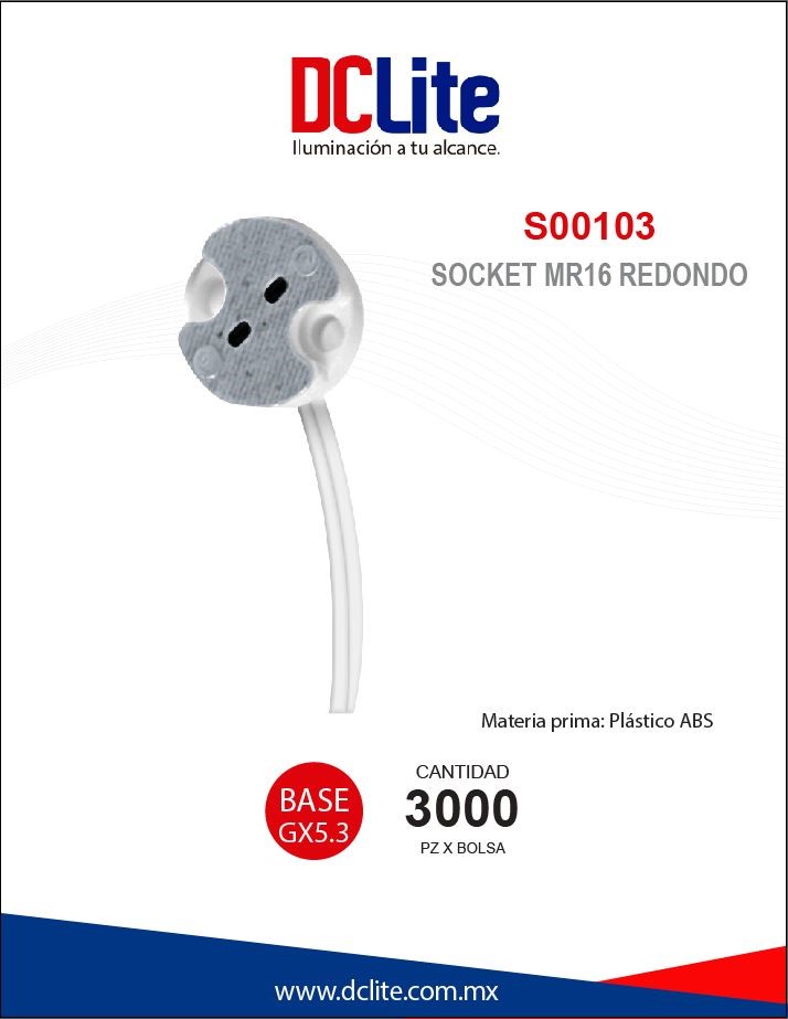 Socket Mr16 Redondo