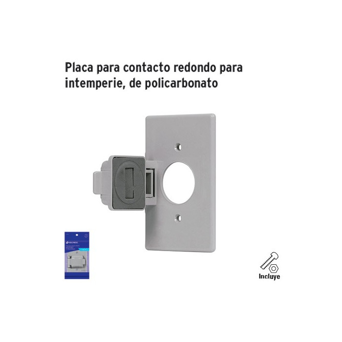 Tapa Interperie Contacto Redondo 36MM 2B 1CSV