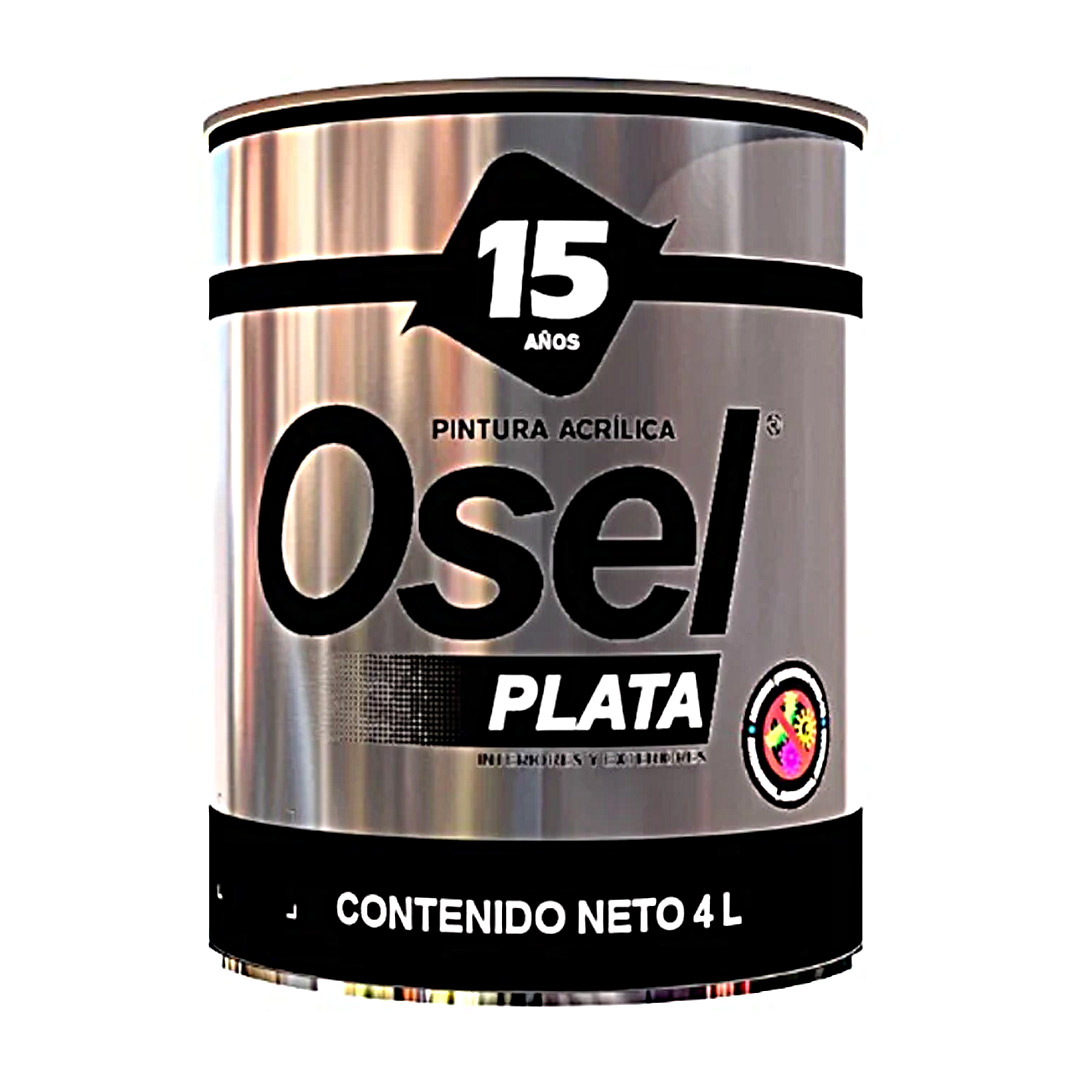 Pintura Plata Satin Acrilica Blanco 1321Q Cubeta