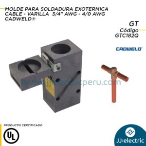 Molde A Cabole Paso 1/0 A Varilla de Tierra 5/8 Gtc312c