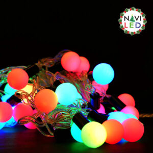 Serie Navidea LED Colores Bola Blanca 5.5mts