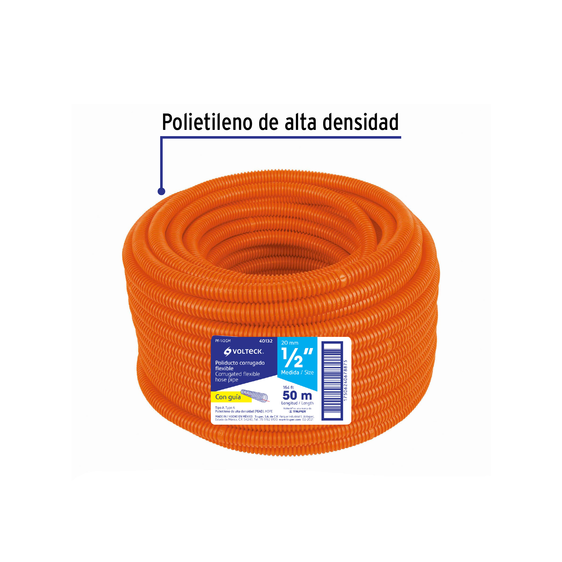 Poliducto Anillada con Guia - 3/4 Pulgadas