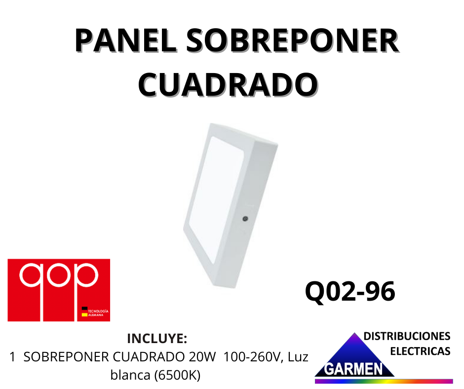 Sobreponer Cuadrada 20W Pq02-56/65