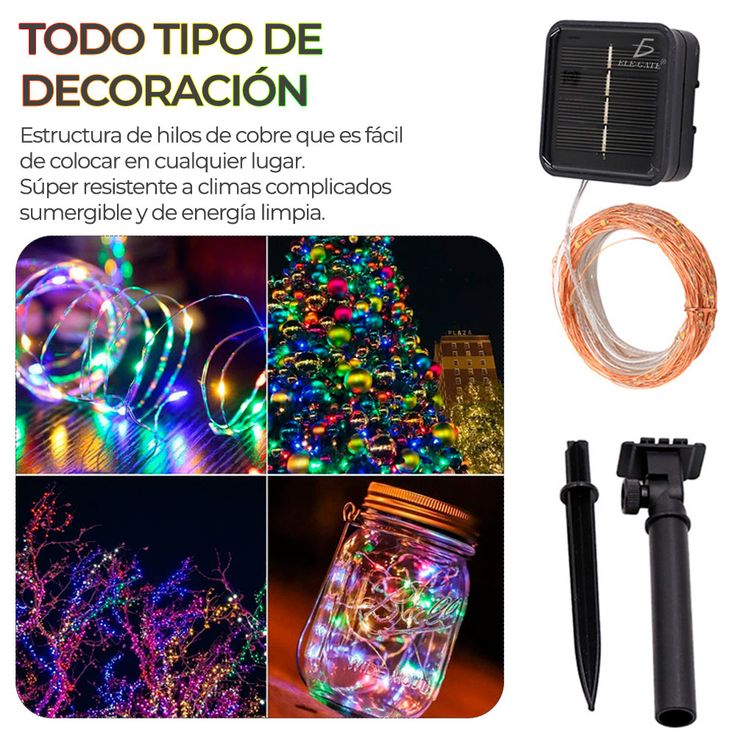 Serie Navidea 10MTS Rgb Solar con Control