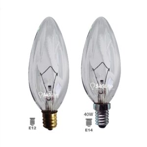Foco Torpedo 40W E12 130V Cristal Claro