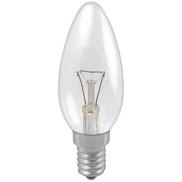 Foco Torpedo 40W E14 130V Cristal Claro