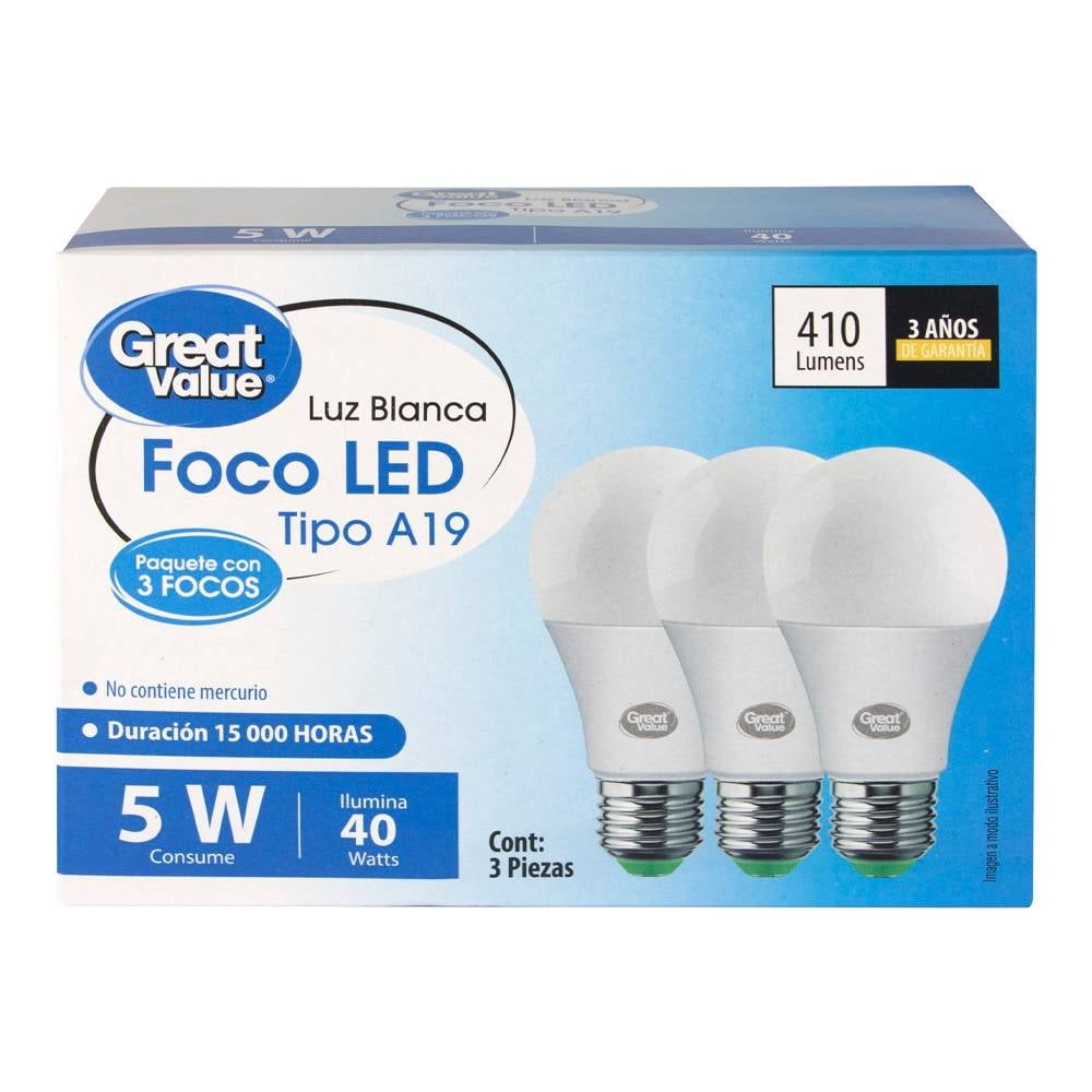 Foco LED A19 65K 9W 100-265 Individual