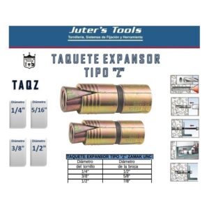Taquete Expansor Z - 1/4 Pulgadas