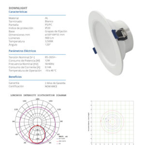 Downlight 12W 3500K 85-265v Mldl12wwtbc Satin