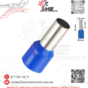 Terminal Punta Ferrule Calibre 14-16 Azul