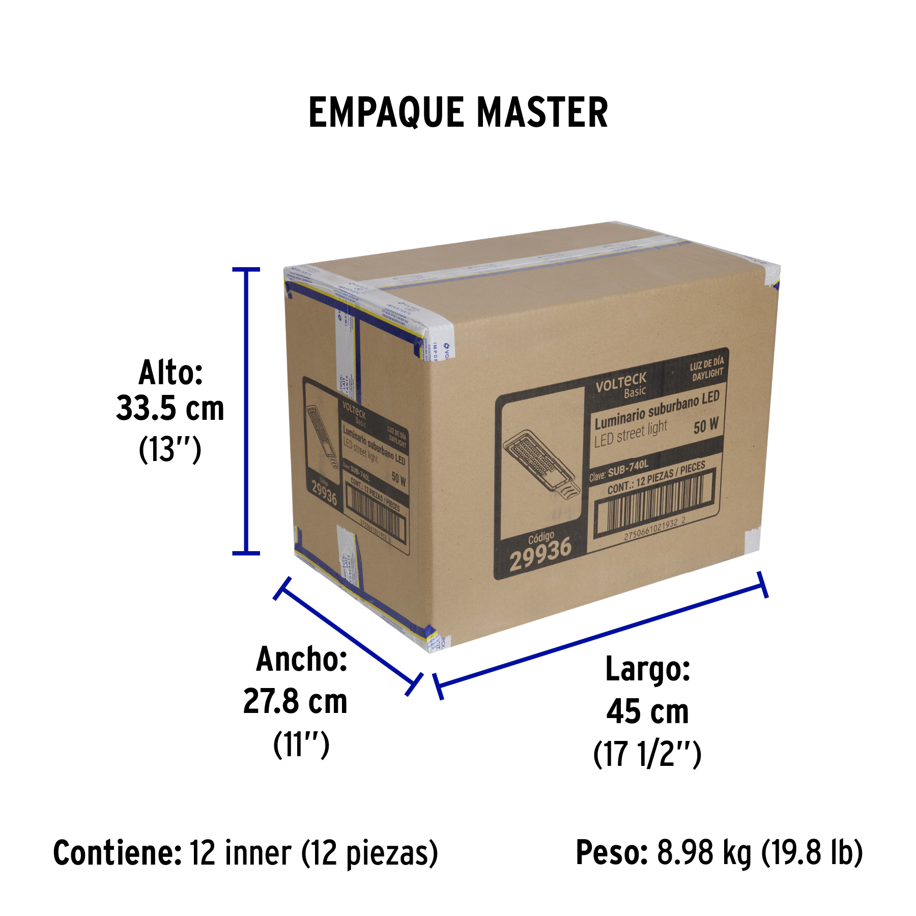 Luminario Suburbano LED 50 W 6500 K, Volteck Basic - Image 3