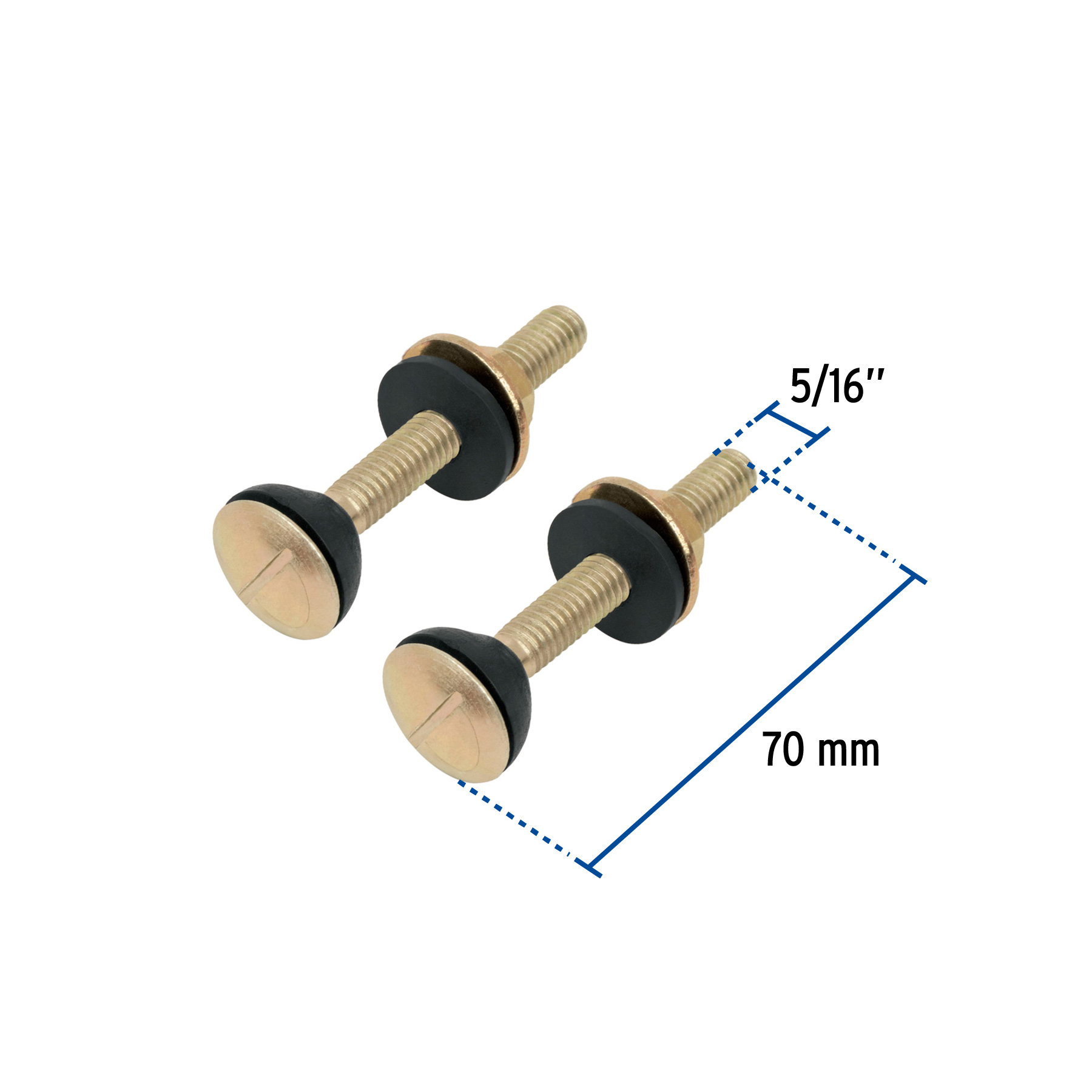 Bolsa con 2 Tornillos 5/16" X 70 Mm para Tanque de Wc A Base - Image 4